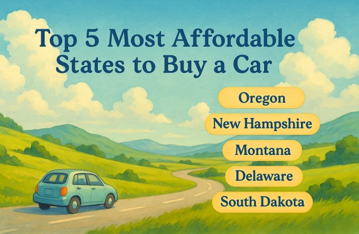  top cheapest states to buy a car